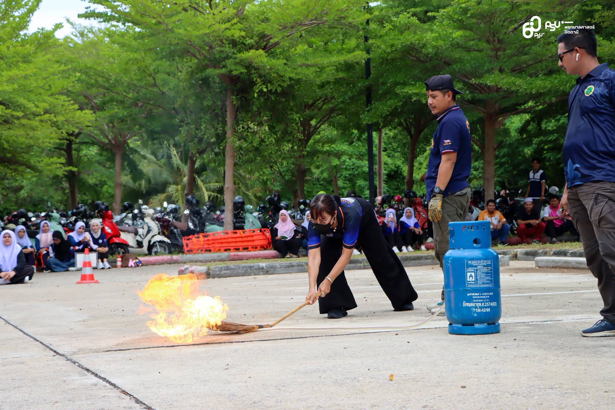 ภาพบรรยากาศโครงการฝึกซ้อมแผนป้องกันอัคคีภัย