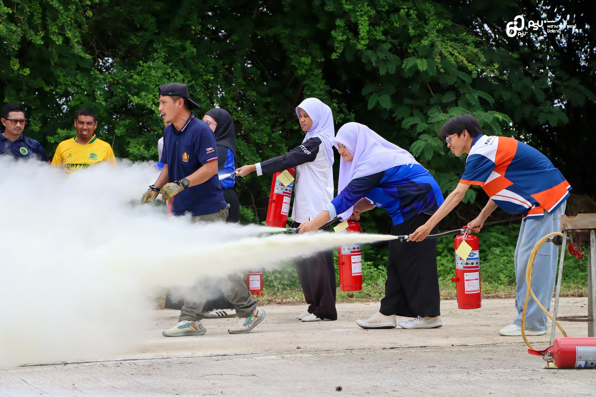 ภาพบรรยากาศโครงการฝึกซ้อมแผนป้องกันอัคคีภัย
